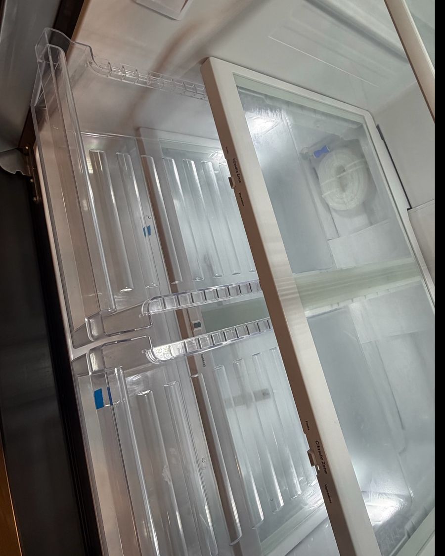 Clean crisper drawers and door bins